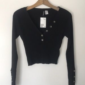 Black Ribbed Long Sleeve